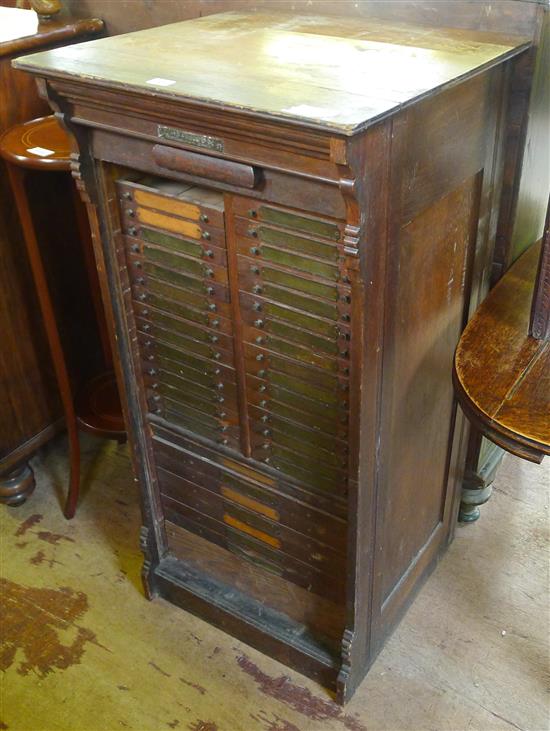 Tambour shutter collectors cabinet